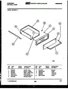 04 - Drawer Parts parts for Frigidaire Oven GPG94BL1 from AppliancePartsPros.com