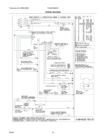 12 - Wiring Diagram parts for Frigidaire Oven PLEB27M9ECE from AppliancePartsPros.com