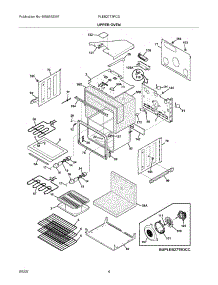 05 - Upper Oven parts for Frigidaire Oven PLEB27T9FCD from AppliancePartsPros.com