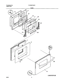 09 - Door parts for Frigidaire Oven PLEB30T8ACB from AppliancePartsPros.com