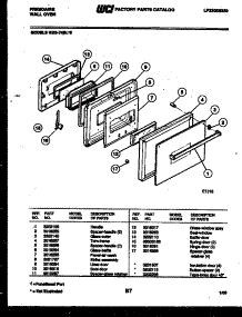 03 - Door Parts parts for Frigidaire Oven REG74BLB0 from AppliancePartsPros.com