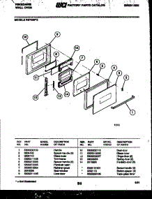 03 - Door Parts parts for Frigidaire Oven RG74BF2 from AppliancePartsPros.com