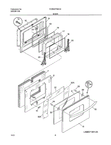 09 - Doors parts for Frigidaire Oven PLEB30T8ACA from AppliancePartsPros.com