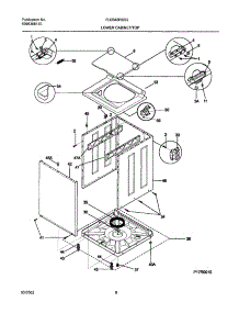 09 - Wshr Cab,Top parts for Frigidaire Washer Dryer Combo FLEB43RGS2 from AppliancePartsPros.com