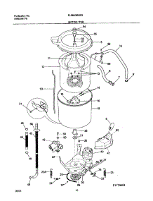 11 - Motor / Tub parts for Frigidaire Washer Dryer Combo FLEB43RGS3 from AppliancePartsPros.com