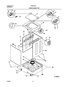 09 - Wshr Cab,Top parts for Frigidaire Washer Dryer Combo FEZ831AS0 from AppliancePartsPros.com