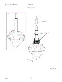 13 - Transmission parts for Frigidaire Washer Dryer Combo FEX831FS1 from AppliancePartsPros.com