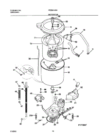 11 - Wshr Mtr,Hose parts for Frigidaire Washer Dryer Combo FEZ831AS0 from AppliancePartsPros.com