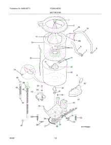 11 - Motor / Tub parts for Frigidaire Washer Dryer Combo FGX831MCS0 from AppliancePartsPros.com
