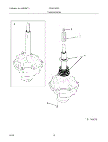 13 - Transmission parts for Frigidaire Washer Dryer Combo FGX831MCS0 from AppliancePartsPros.com