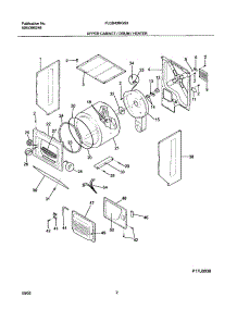 03 - Upper Cabinet / Drum / Heater parts for Frigidaire Washer Dryer Combo FLGB43RGS3 from AppliancePartsPros.com