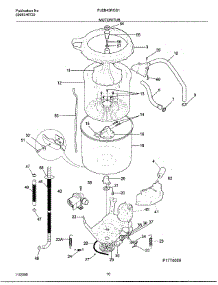 10 - Motor / Tub parts for Frigidaire Washer Dryer Combo FLEB43RGS1 from AppliancePartsPros.com