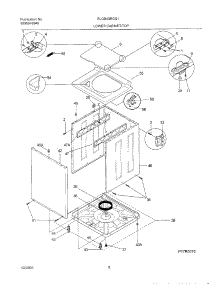 09 - Wshr Cab,Top parts for Frigidaire Washer Dryer Combo FLGB43RGS1 from AppliancePartsPros.com
