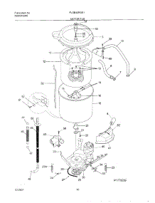 11 - Wshr Mtr,Hose parts for Frigidaire Washer Dryer Combo FLGB43RGS1 from AppliancePartsPros.com