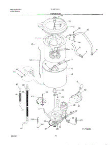 11 - Wshr Mtr,Hose parts for Frigidaire Washer Dryer Combo FLSE72GCSB from AppliancePartsPros.com