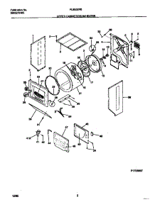 02 - Upper Cabinet / Drum / Heater parts for Frigidaire Washer Dryer Combo FLXE52RBT1 from AppliancePartsPros.com