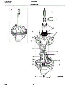 07 - Transmission parts for Frigidaire Washer Dryer Combo FLXE52RBS6 from AppliancePartsPros.com