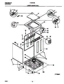 05 - Lower Cabinet / Top parts for Frigidaire Washer Dryer Combo FLXE52RBT4 from AppliancePartsPros.com