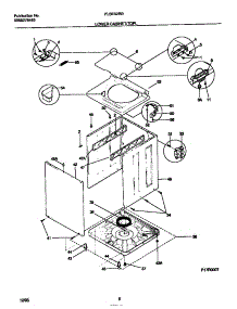 05 - Lower Cabinet / Top parts for Frigidaire Washer Dryer Combo FLXE52RBT1 from AppliancePartsPros.com