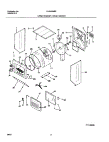 03 - Upper Cabinet / Drum / Heater parts for Frigidaire Washer Dryer Combo FLXG42MRES4 from AppliancePartsPros.com