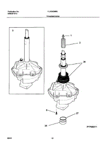 13 - Transmission parts for Frigidaire Washer Dryer Combo FLXG42MRES4 from AppliancePartsPros.com