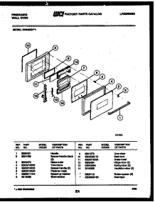 03 - Door Parts parts for Frigidaire Oven RG94BFB1 from AppliancePartsPros.com