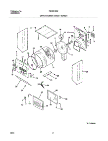 03 - Upper Cabinet / Drum / Heater parts for Frigidaire Washer Dryer Combo FGX831CS0 from AppliancePartsPros.com