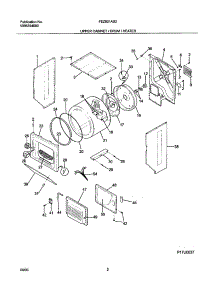 03 - Upper Cabinet / Drum / Heater parts for Frigidaire Washer Dryer Combo FEZ831AS2 from AppliancePartsPros.com