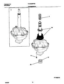 07 - P17m0010 Transmission parts for Frigidaire Washer Dryer Combo FLSG62MRFS0 from AppliancePartsPros.com