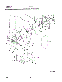 03 - Upper Cabinet / Drum / Heater parts for Frigidaire Washer Dryer Combo FLSG60RGS2 from AppliancePartsPros.com