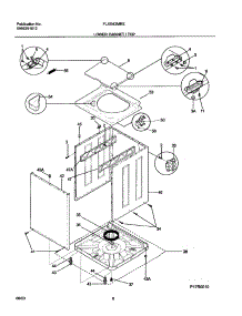 09 - Lower Cabinet / Top parts for Frigidaire Washer Dryer Combo FLXG42MRES3 from AppliancePartsPros.com