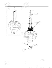 13 - Transmission parts for Frigidaire Washer Dryer Combo FLXE52RBT9 from AppliancePartsPros.com