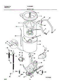 11 - Motor / Tub parts for Frigidaire Washer Dryer Combo FLXG42MRES3 from AppliancePartsPros.com
