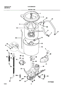 11 - Motor / Tub parts for Frigidaire Washer Dryer Combo FLXG46MRES0 from AppliancePartsPros.com