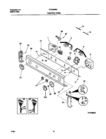 04 - P17c0046 Control Panel parts for Frigidaire Washer Dryer Combo FLXE52RBT8 from AppliancePartsPros.com