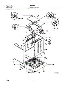 05 - P17r0010 Wshr Cab,Top parts for Frigidaire Washer Dryer Combo FLXE52RBT8 from AppliancePartsPros.com