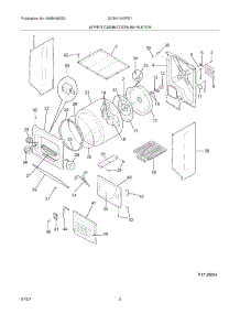 03 - Upper Cabinet / Drum Heater parts for Frigidaire Washer Dryer Combo GCEH1642FS1 from AppliancePartsPros.com