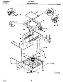 05 - Lower Cabinet / Top parts for Frigidaire Washer Dryer Combo FLXG52RBT5 from AppliancePartsPros.com