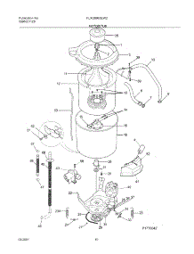 11 - Wshr Mtr,Hose parts for Frigidaire Washer Dryer Combo FLXG8960EW2 from AppliancePartsPros.com