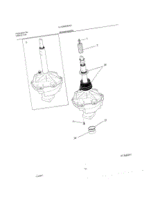 13 - Transmission parts for Frigidaire Washer Dryer Combo FLXG8960EW2 from AppliancePartsPros.com