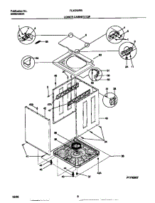 05 - Lower Cabinet / Top parts for Frigidaire Washer Dryer Combo FLXG52RBS2 from AppliancePartsPros.com