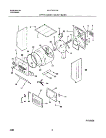 03 - Upper Cabinet / Drum / Heater parts for Frigidaire Washer Dryer Combo GLGT1031CS0 from AppliancePartsPros.com