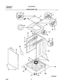 09 - Lower Cabinet / Top parts for Frigidaire Washer Dryer Combo GLGT1031CS0 from AppliancePartsPros.com