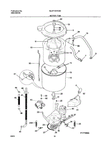 11 - Motor / Tub parts for Frigidaire Washer Dryer Combo GLGT1031CS0 from AppliancePartsPros.com