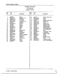 Cabinet parts for Frigidaire Washer 6009-80B from AppliancePartsPros.com