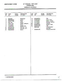 Console And Controls Page 2 parts for Frigidaire Washer 6001-80A from AppliancePartsPros.com