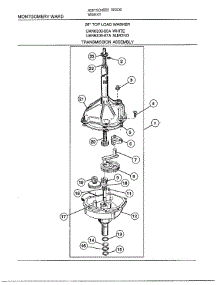 28` Top Load / Transmission Assembly parts for Frigidaire Washer 6308A from AppliancePartsPros.com