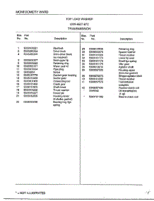 Transmission Page 2 parts for Frigidaire Washer 6507-87C from AppliancePartsPros.com