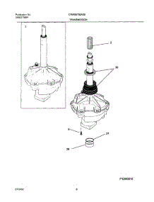 07 - Transmission parts for Frigidaire Washer CRWS5700AS0 from AppliancePartsPros.com