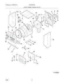 03 - Upper Cabinet / Drum Heater parts for Frigidaire Washer Dryer Combo FLGB8200FS2 from AppliancePartsPros.com